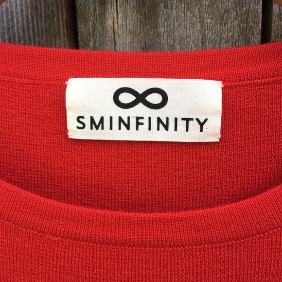 Sminfinity 100% Merino Wool Crewneck Sweater Red L - Picture 4 of 11